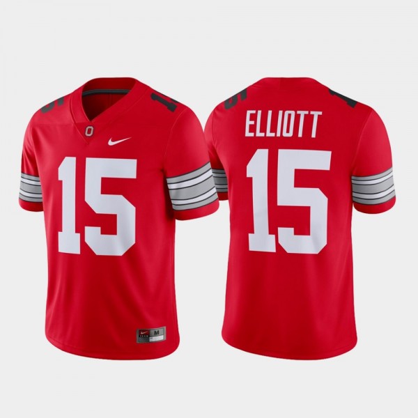 Ohio State Buckeyes Ezekiel Elliott Men's #15 Game Player Alumni Scarlet College Football Jersey 2404ZSWS5